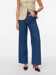 Vero Moda Dżinsy - Comfort fit - w kolorze niebieskim rozmiar: W32/L34. Niebieskie jeansy damskie Vero Moda, z podwyższonym stanem. Za 87.95 zł.