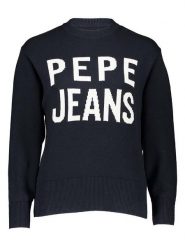 Pepe Jeans Sweter w kolorze granatowym rozmiar: XS. Niebieskie swetry klasyczne damskie Pepe Jeans, xs, z bawełny, bez kołnierzyka. Za 96.60 zł.