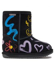 EMU Australia Śniegowce Hollis K13102 Czarny. Czarne kozaki dziewczęce EMU Australia, bez wzorów, ze skóry, bez obcasa, bez zapięcia. Za 479.99 zł.