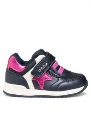 Geox Sneakersy B Rishon B560LA 0NFFU C4268 Granatowy. Niebieskie buty sportowe dziewczęce Geox, bez wzorów, ze skóry, bez zapięcia. Za 139.99 zł.