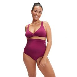Bikini Ciążowe Speedo Z Wysokim Stanem - Jagodowe – Rozmiar XS. Fioletowe bikini Speedo, bez wzorów. Za 1,498.40 zł.