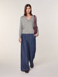 Rodier Wełniany sweter w kolorze szarym rozmiar: M. Szare swetry klasyczne damskie Rodier, m, z koronki, bez kołnierzyka. Za 317.99 zł.