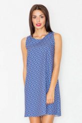 Żakardowa Sukienka bez Rękawów w Geometryczny Wzór 34. Czarne sukienki damskie Figl, bez wzorów, z materiału, wizytowe, bez ramiączek. Za 249.00 zł.