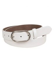 More & More Skórzany pasek w kolorze białym rozmiar: 95. Białe paski damskie More & More, bez wzorów, z materiału. Za 83.81 zł.