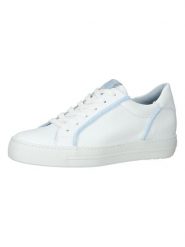Paul Green Skórzane sneakersy w kolorze biało-błękitnym rozmiar: 40. Białe obuwie sportowe damskie Paul Green, bez zapięcia. Za 253.54 zł.