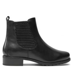 Botki Josef Seibel. Czarne botki damskie Josef Seibel, bez obcasa, na płaskiej podeszwie, bez zapięcia. Za 419.99 zł.