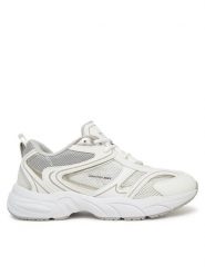 Calvin Klein Jeans Sneakersy Retro Tennis Mesh Ml YW0YW01807 Biały. Białe obuwie sportowe damskie Calvin Klein Jeans, z jeansu, bez zapięcia. Za 319.99 zł.