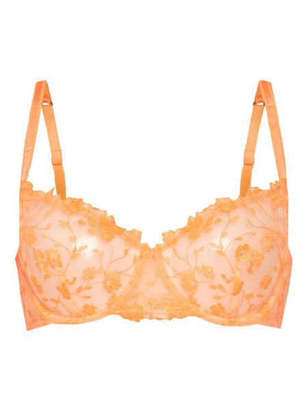 Guess Biustonosz z fiszbiną O5GC15 KCQC0 Pomarańczowy. Brązowe biustonosze Guess, z aplikacjami, z syntetyku. Za 169.99 zł.