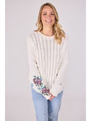 LIEBLINGSSTÜCK Sweter "Tricia" w kolorze białym rozmiar: 36. Białe swetry klasyczne damskie LIEBLINGSSTÜCK, ze splotem, bez kołnierzyka. Za 276.71 zł.