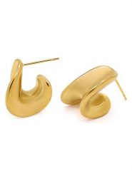 MOODE Kolczyki-wkrętki "Zelie" rozmiar: onesize. Żółte kolczyki damskie MOODE, ze stali. Za 39.99 zł.