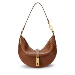 Torebka Polo Ralph Lauren. Brązowe torebki klasyczne damskie Polo Ralph Lauren, bez dodatków. Za 1,779.00 zł.