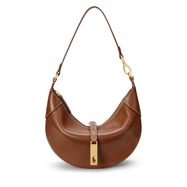 Torebka Polo Ralph Lauren. Brązowe torebki klasyczne damskie Polo Ralph Lauren, bez dodatków. Za 1,779.00 zł.