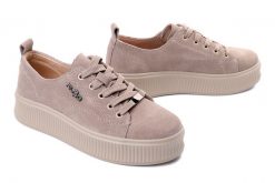 Filippo DP6122/26 TP taupe, półbuty damskie. Brązowe półbuty damskie Filippo, bez wzorów, ze skóry, bez obcasa, bez zapięcia. Za 199.90 zł.