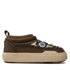 Botki Moon Boot. Brązowe botki damskie Moon Boot, bez obcasa, na płaskiej podeszwie, bez zapięcia. Za 709.99 zł.