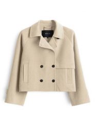 OPUS Kurtka przejściowa "Haili" w kolorze beżowym rozmiar: 40. Brązowe kurtki damskie Opus, bez wzorów, z wełny, bez kaptura. Za 217.99 zł.