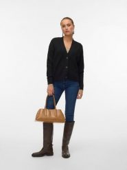 Vero Moda Kardigan w kolorze czarnym rozmiar: S. Czarne kardigany damskie Vero Moda, s, bez wzorów, z materiału. Za 86.99 zł.