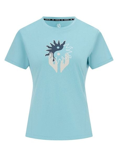 Dare 2b Koszulka "Tranquility III" w kolorze turkusowym rozmiar: 36. Niebieskie bluzki damskie Dare 2b, bez wzorów, z bawełny, bez kołnierzyka, bez ramiączek. Za 64.95 zł.