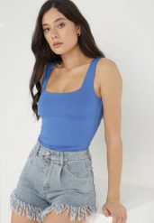 Niebieskie Body Hyrmime. Niebieskie body i gorsety Born2be, bez wzorów, z dzianiny. Za 69.99 zł.