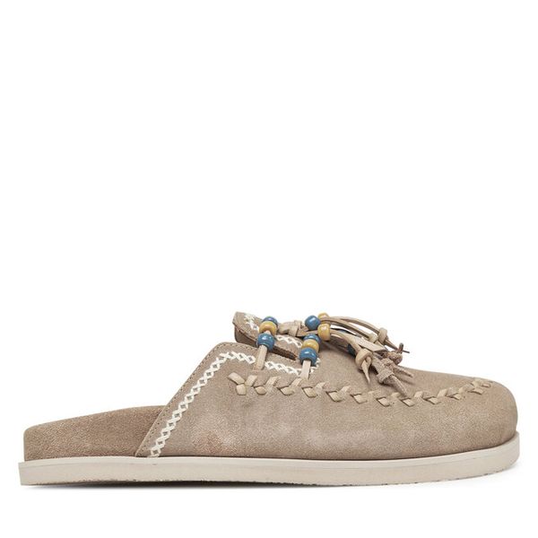 Klapki Bronx. Brązowe klapki damskie Bronx, bez wzorów, bez obcasa, bez zapięcia. Za 309.99 zł.