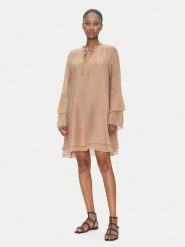 ViCOLO Sukienka letnia TD0753 Beżowy Regular Fit. Brązowe sukienki damskie ViCOLO, bez wzorów, z syntetyku, bez ramiączek. Za 339.99 zł.