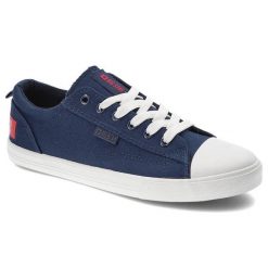 Granatowe Trampki Big Star Damskie Wygodne Półbuty. Niebieskie trampki damskie Big Star, bez wzorów, z gumy, bez zapięcia. Za 79.99 zł.