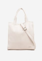 Beżowa Duża Torebka Shopper Tote z Regulowanym Paskiem Sorielleza. Brązowe shopper bag Renee, bez wzorów, z jeansu, na ramię, duże, bez dodatków. Za 149.99 zł.