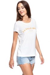 MUSTANG T SHIRT DAMSKI Alina C Print Cloud Dancer 1008936 2020. T-shirty damskie Mustang, s, bez wzorów, bez kołnierzyka. W wyprzedaży za 39.99 zł.