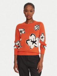 French Connection Sweter 78ZBL Pomarańczowy Regular Fit. Brązowe swetry klasyczne damskie French Connection, l, z syntetyku, bez kołnierzyka. Za 359.99 zł.