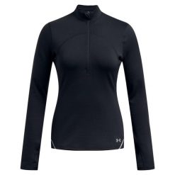 Bluza Under Armour Vanish Cw Z Zamkiem 1/2 Damskie. Czarne bluzy damskie Under Armour, l, bez wzorów, z dzianiny, bez kaptura. Za 347.99 zł.
