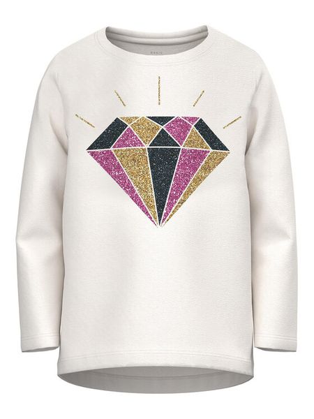 NAME IT Bluzka 13218932 Biały Regular Fit. Białe bluzki i koszule dziewczęce Name it, bez wzorów, z bawełny, bez kołnierzyka, bez ramiączek. Za 39.99 zł.