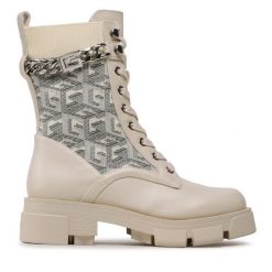 Botki Guess. Brązowe botki damskie Guess, bez obcasa, na płaskiej podeszwie, bez zapięcia. Za 849.99 zł.