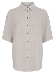 MOSS COPENHAGEN Koszula "Viana" w kolorze beżowym rozmiar: L/XL. Brązowe koszule damskie Moss Copenhagen, l, bez wzorów, bez kołnierzyka, bez ramiączek. Za 166.49 zł.