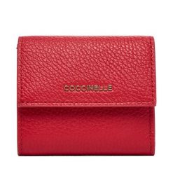 Portfel Coccinelle. Czerwone portfele damskie Coccinelle, bez wzorów. Za 449.99 zł.