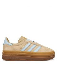 Adidas Sneakersy Gazelle Bold IH6791 Beżowy. Brązowe obuwie sportowe damskie Adidas, ze skóry, bez zapięcia. Za 529.99 zł.