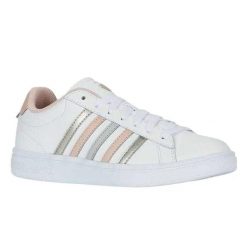 Damskie Buty Sportowe Court Tiebreak II. Białe obuwie trekkingowe damskie K-SWISS, z gumy, bez zapięcia. Za 288.00 zł.