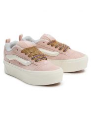 Vans Skórzane sneakersy "Knu Stack" w kolorze jasnoróżowo-białym rozmiar: 36,5. Białe obuwie sportowe damskie Vans, bez zapięcia. Za 127.35 zł.