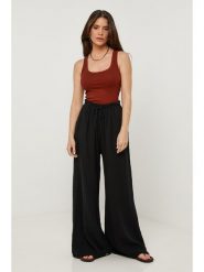 Lin Passion Lniane spodnie w kolorze czarnym rozmiar: 36/38. Czarne spodnie materiałowe damskie Lin Passion, bez wzorów, ze lnu. Za 108.99 zł.