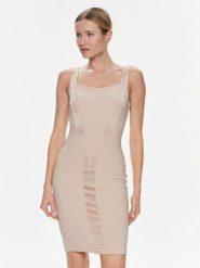 Marciano Guess Sukienka koktajlowa Karen 4RGK13 6869Z Beżowy Bodycon Fit. Brązowe sukienki damskie Marciano Guess, z aplikacjami, z syntetyku, wizytowe, bez ramiączek. Za 519.99 zł.