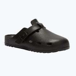 Klapki Scholl Bahia EVA. Czarne klapki damskie Scholl, bez wzorów, z materiału, bez obcasa, bez zapięcia. Za 189.99 zł.