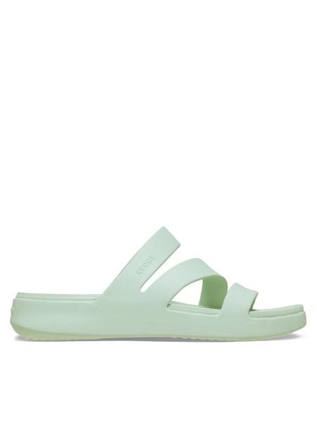 Crocs Klapki Getaway Strappy 209587 Zielony. Zielone klapki damskie Crocs, bez wzorów, z tworzywa sztucznego, bez obcasa, bez zapięcia. Za 168.99 zł.