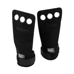 Skórki gimnastyczne THORN FIT PRO rozmiar M. Czarne rękawiczki damskie THORN FIT, bez wzorów. Za 79.00 zł.