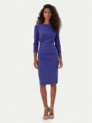 Rinascimento Sukienka koktajlowa CFC0126154003 Fioletowy Slim Fit. Fioletowe sukienki damskie Rinascimento, bez wzorów, z syntetyku, wizytowe, bez ramiączek. Za 479.99 zł.
