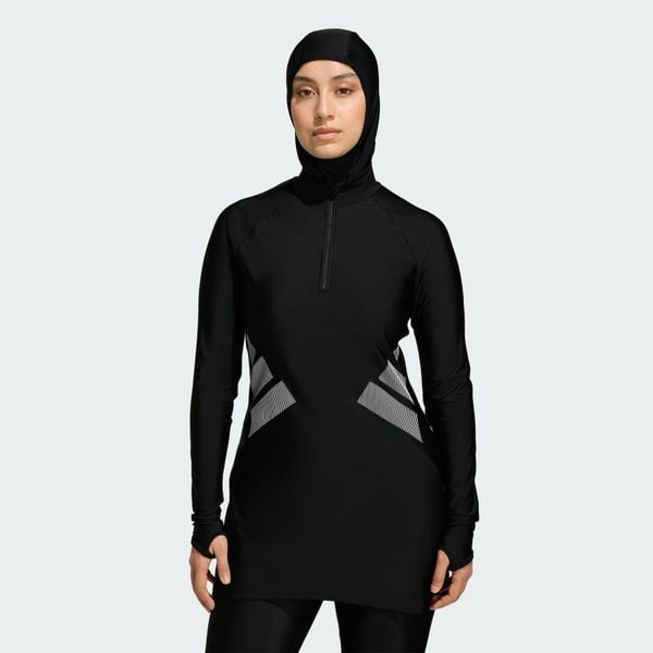 Koszulka Kąpielowa Z Długim Rękawem Big Bars. Białe koszulki damskie Adidas, bez wzorów, bez kołnierzyka, bez ramiączek. Za 349.00 zł.