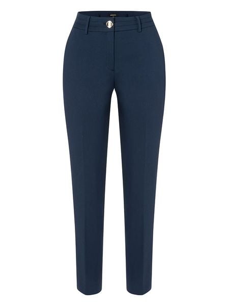 More & More Spodnie w kolorze granatowym rozmiar: 36. Niebieskie spodnie materiałowe damskie More & More, bez wzorów, z materiału. Za 82.99 zł.