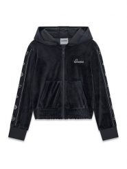 Guess Bluza J6BQ15 K7263 Czarny Regular Fit. Czarne bluzy dziewczęce Guess, z aplikacjami, z syntetyku, bez ramiączek, bez kaptura. Za 294.99 zł.