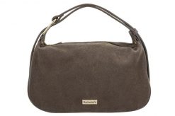 Elegancka torebka zamszowa na ramię - Beżowa ciemna. Brązowe torebki klasyczne damskie Barberinis, ze skóry, do ręki, małe, matowe, bez dodatków. Za 212.99 zł.