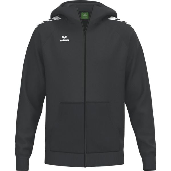 Czarna kurtka z kapturem Erima Cmpt Wings. Czarne kurtki damskie 575 FACTORY, m, bez wzorów, z materiału, z kapturem. Za 225.50 zł.