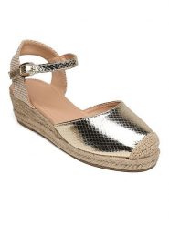 Sixth Sens Espadryle w kolorze złotym na koturnie rozmiar: 37. Żółte espadryle damskie Sixth Sens, bez wzorów, bez obcasa, na koturnie. Za 100.99 zł.