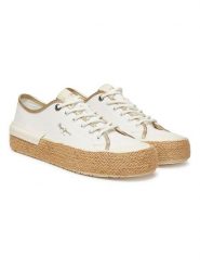 Pepe Jeans FOOTWEAR Sneakersy "Samoi" w kolorze białym rozmiar: 36. Białe obuwie sportowe damskie Pepe Jeans FOOTWEAR, z jeansu, bez zapięcia. Za 132.98 zł.
