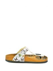 Calceo Japonki w kolorze białym ze wzorem rozmiar: 39. Białe klapki damskie Calceo, bez wzorów, z materiału, z otwartym noskiem, bez obcasa, bez zapięcia. Za 165.99 zł.